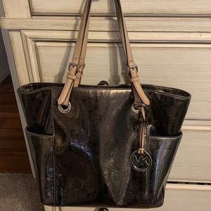 Michael Kors Silver Metallic Purse